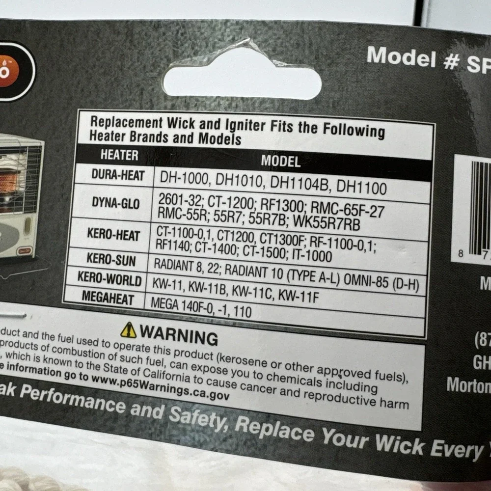 Dyna-Glo Kerosene Heater Replacement Wick SP KHW‎ 0551 Lot of 2 New In Package